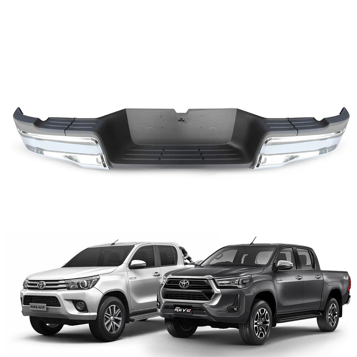 Parachoque Delantero Hilux Revo 2016+ | Metálico Cromado 1