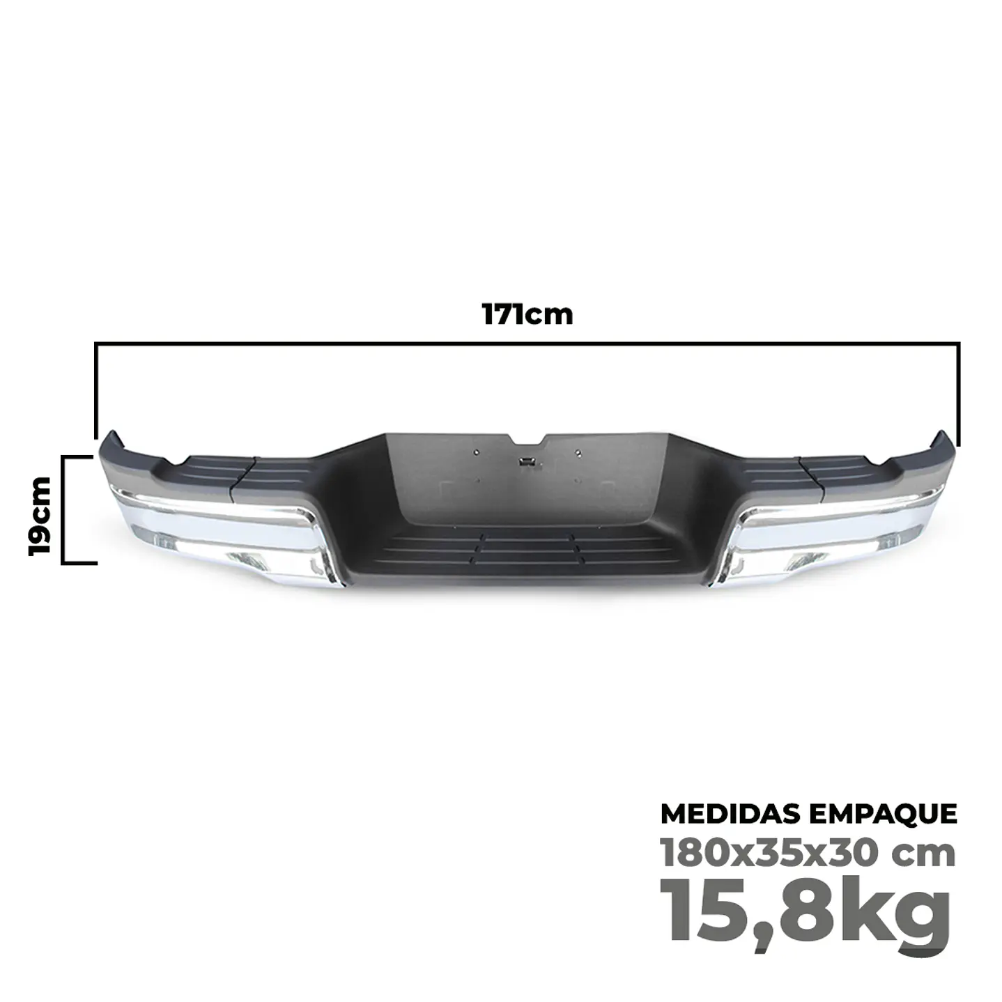 Parachoque Delantero Hilux Revo 2016+ | Metálico Cromado 2