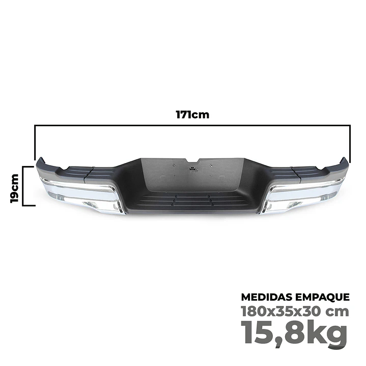 Parachoque Delantero Hilux Revo 2016+ | Metálico Cromado 2