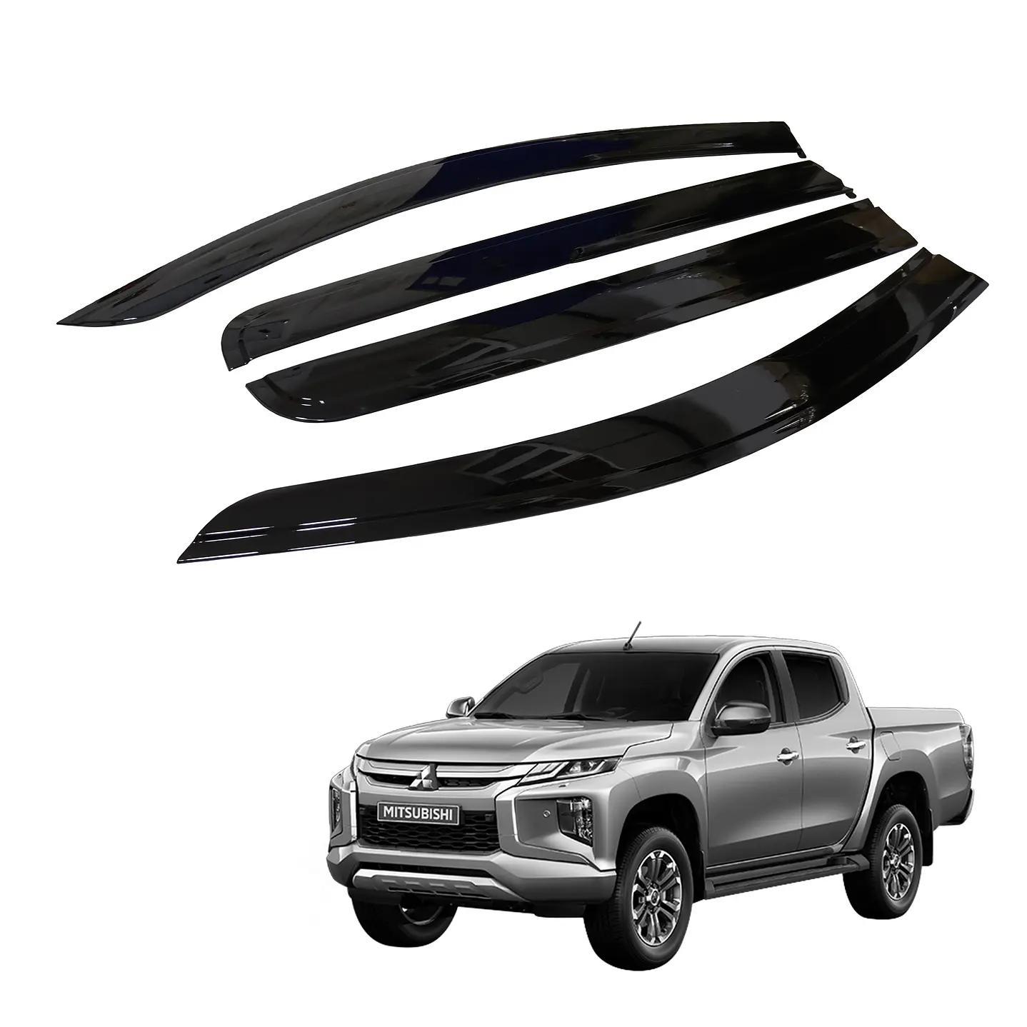 Set de Aletas Bota Agua Mitsubishi L200 2016-2024 | Kangaroo Chile 1