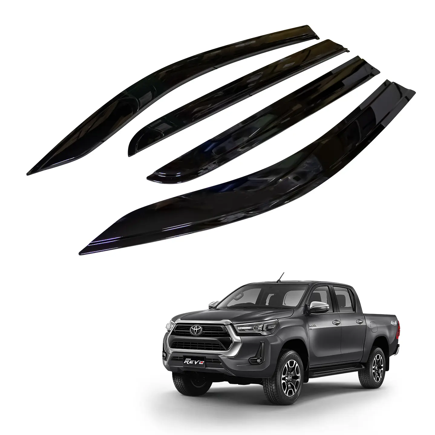 Set de Aletas Bota Agua Toyota Hilux Revo 2016+ | Kangaroo Chile 1