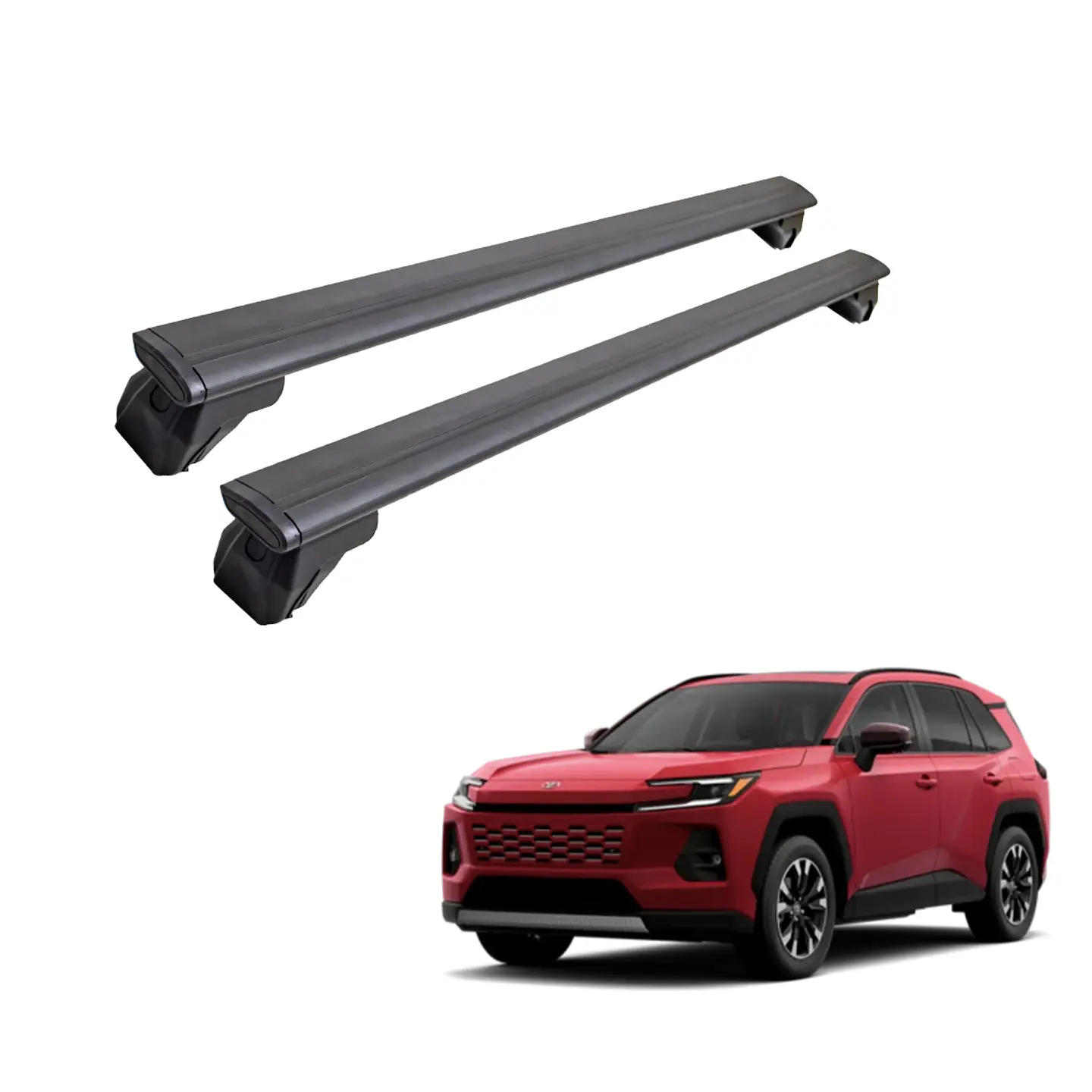 Barra de Techo Transversal Carga Pesada Abrazadera Alta – Toyota Rav4 2026+ Soporta Hasta 80 kg por Barra 1