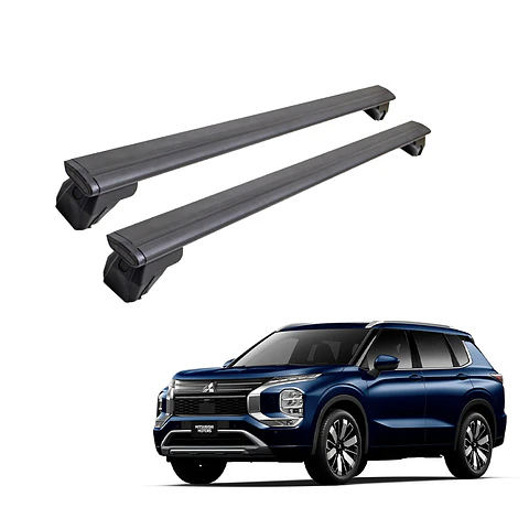 Barra de Techo Transversal Carga Pesada Abrazadera Alta – Mitsubishi Outlander 2018-2022 -  Soporta Hasta 80 kg por Barra
