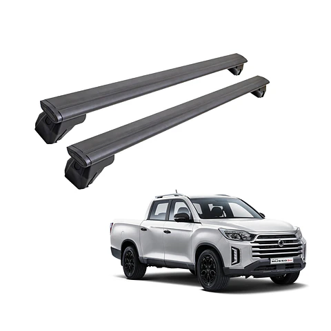 Barra de Techo Transversal de Fierro para SsangYong Musso - Carga Pesada – Soporta Hasta 80 kg por Barra