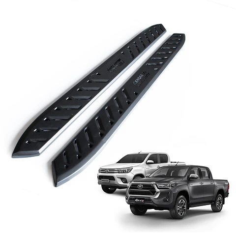 Juego de Pisaderas Toyota Hilux 2016-2024 Shark Heavy Duty | Fierro Negro Resistente