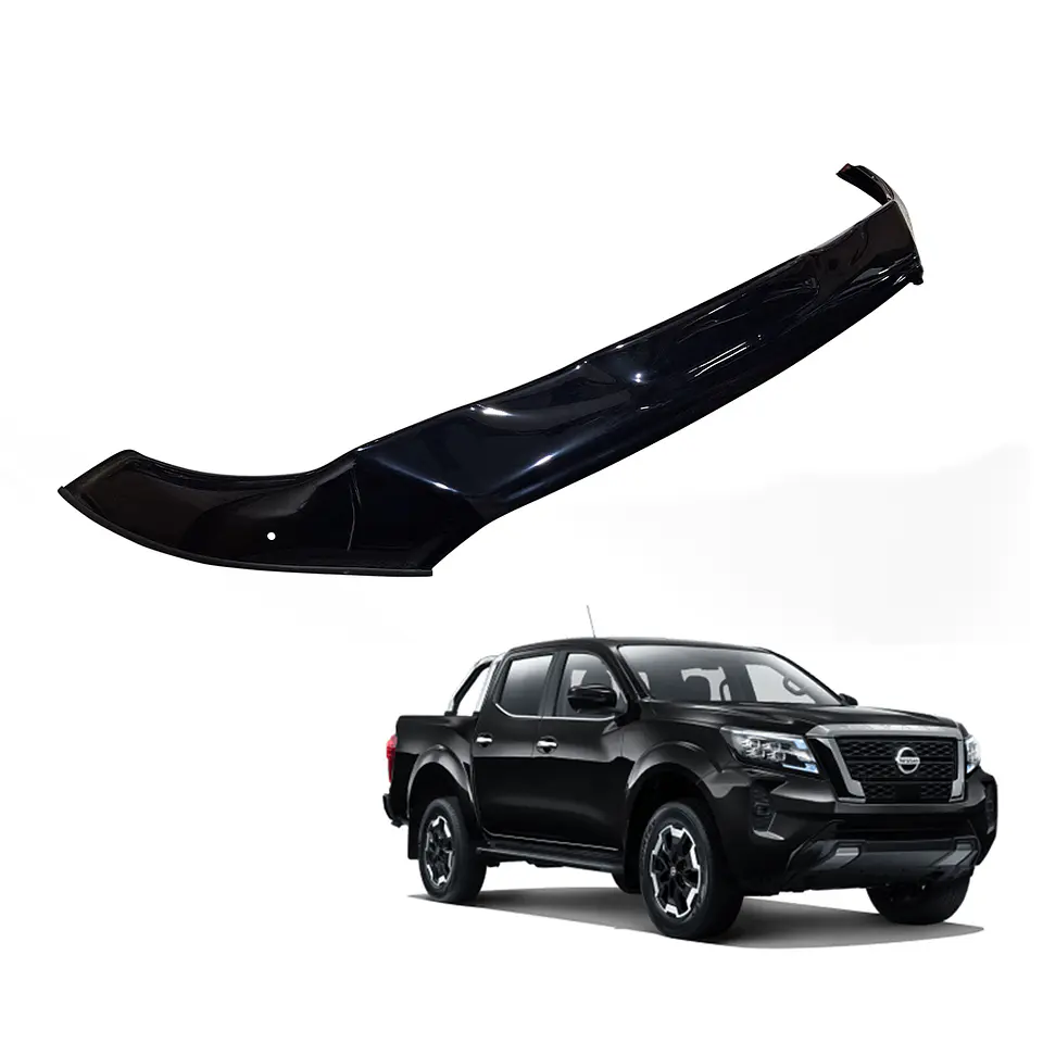 Deflector de Capot Nissan Navara 2021+ | Protector de Capó en ABS Negro sin Perforación 1