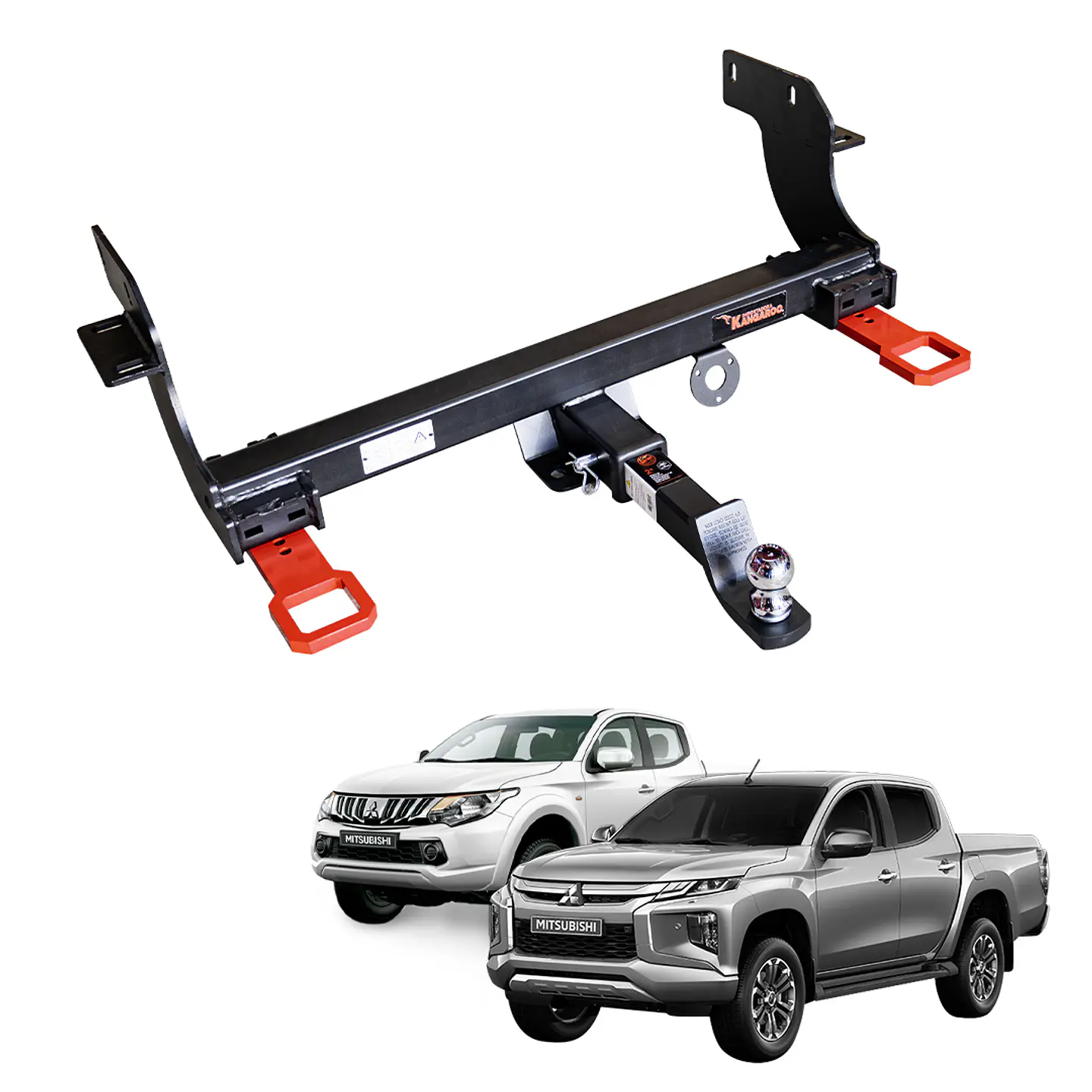 Enganche de Remolque Mitsubishi L200 2016-2024 | CON GANCHOS DE TIRO | Coco de Arrastre | Kangaroo Chile 1