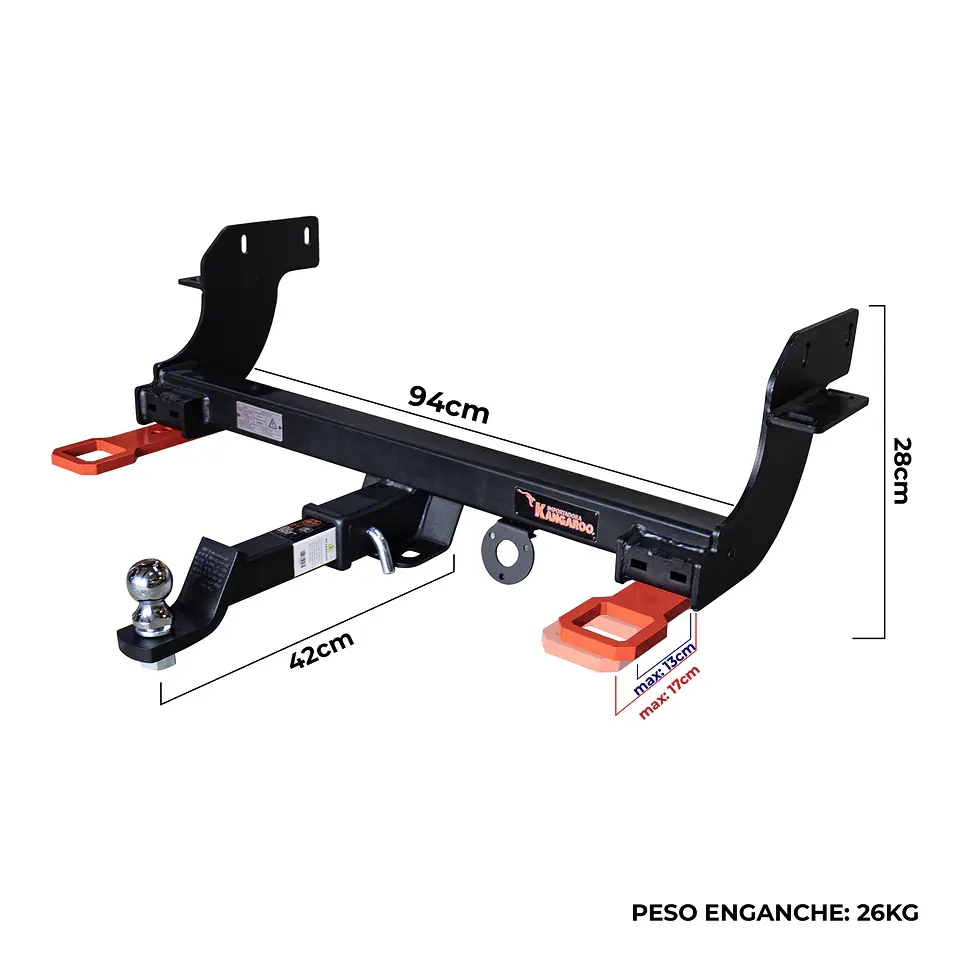 Enganche de Remolque Mitsubishi L200 2016-2024 | CON GANCHOS DE TIRO | Coco de Arrastre | Kangaroo Chile 5
