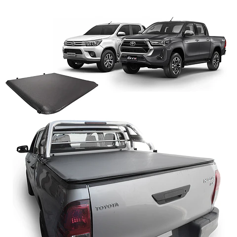 Lona Marítima Tapacarga Toyota Hilux Revo 2016–2026 | Marco y Barras de Aluminio | Kit de Instalación | Kangaroo Chile