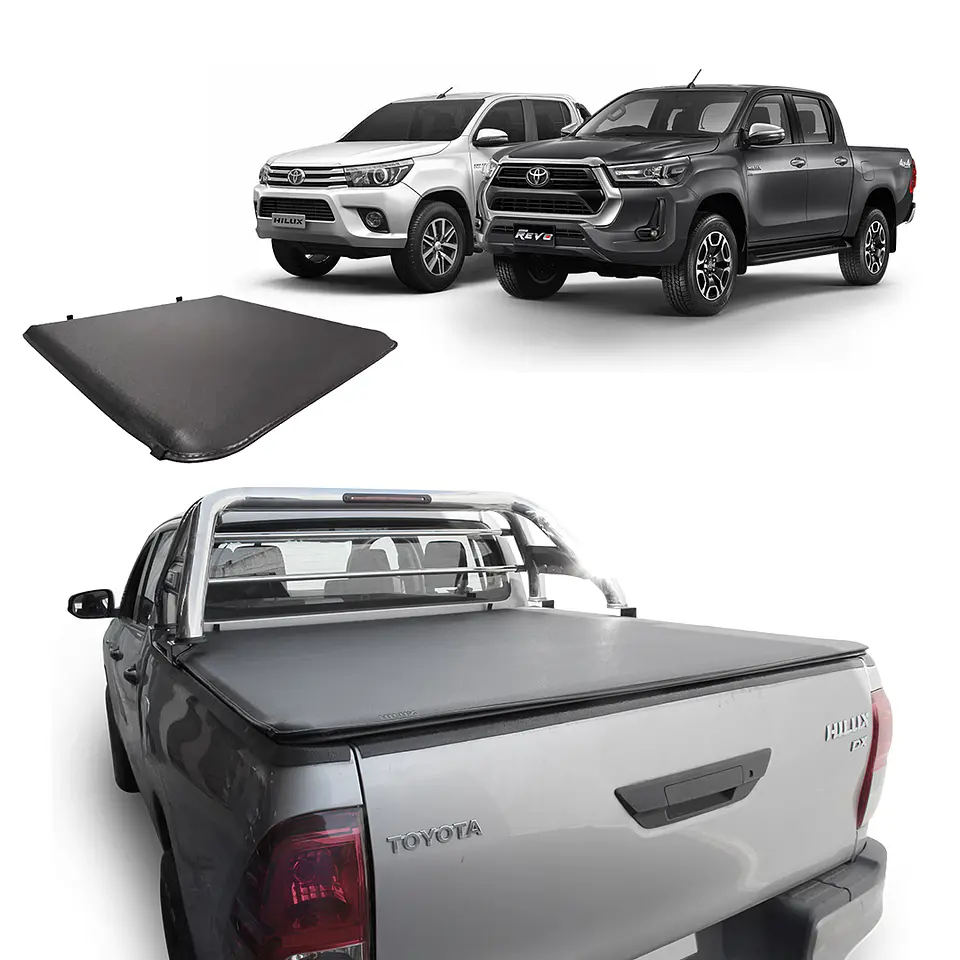 Lona Marítima Tapacarga Toyota Hilux Revo 2016–2026 | Marco y Barras de Aluminio | Kit de Instalación | Kangaroo Chile 1