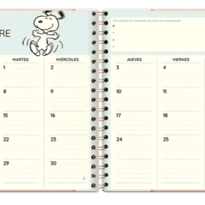 Agenda Snoopy Espiral 2026 4