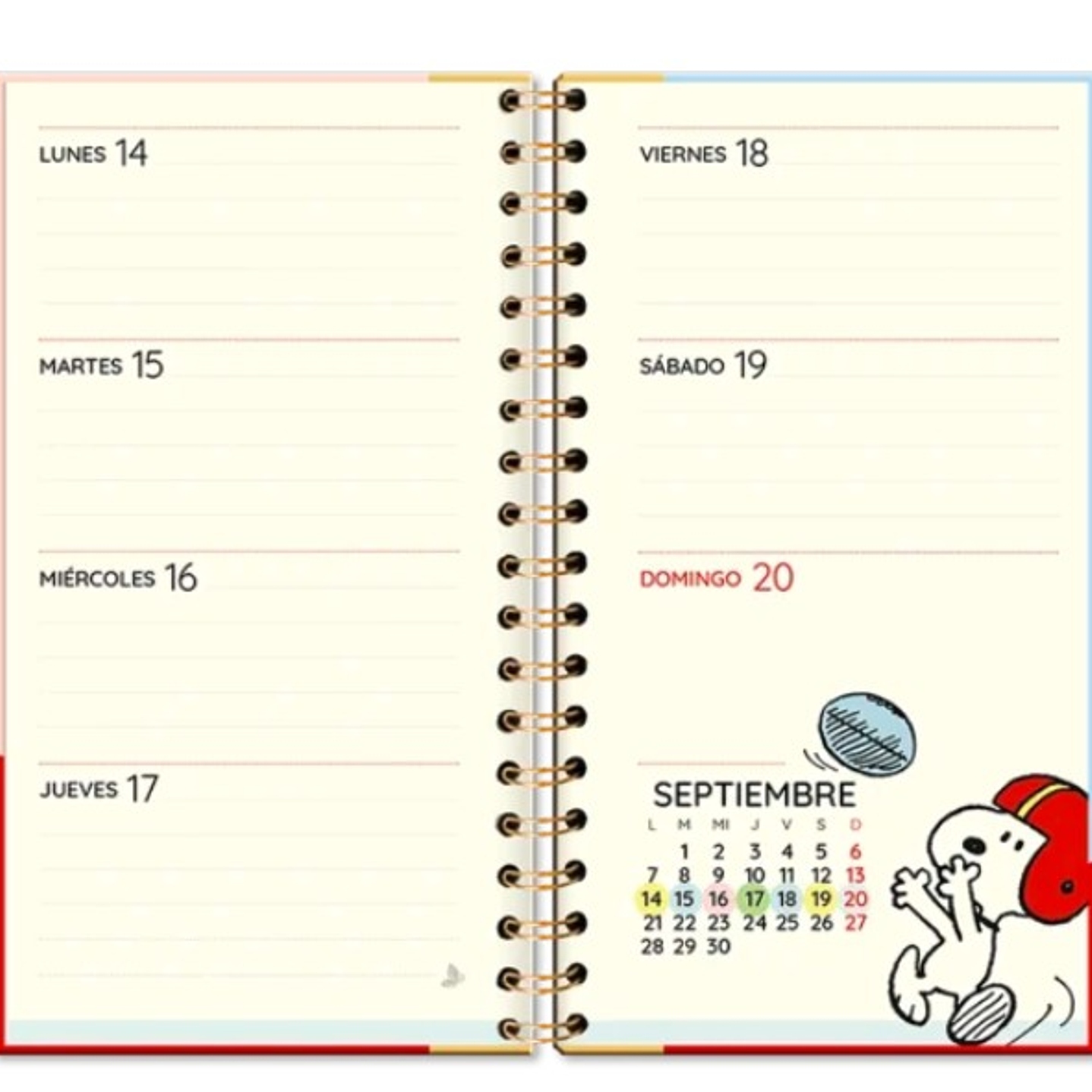 Agenda Snoopy tipo Chequera 2