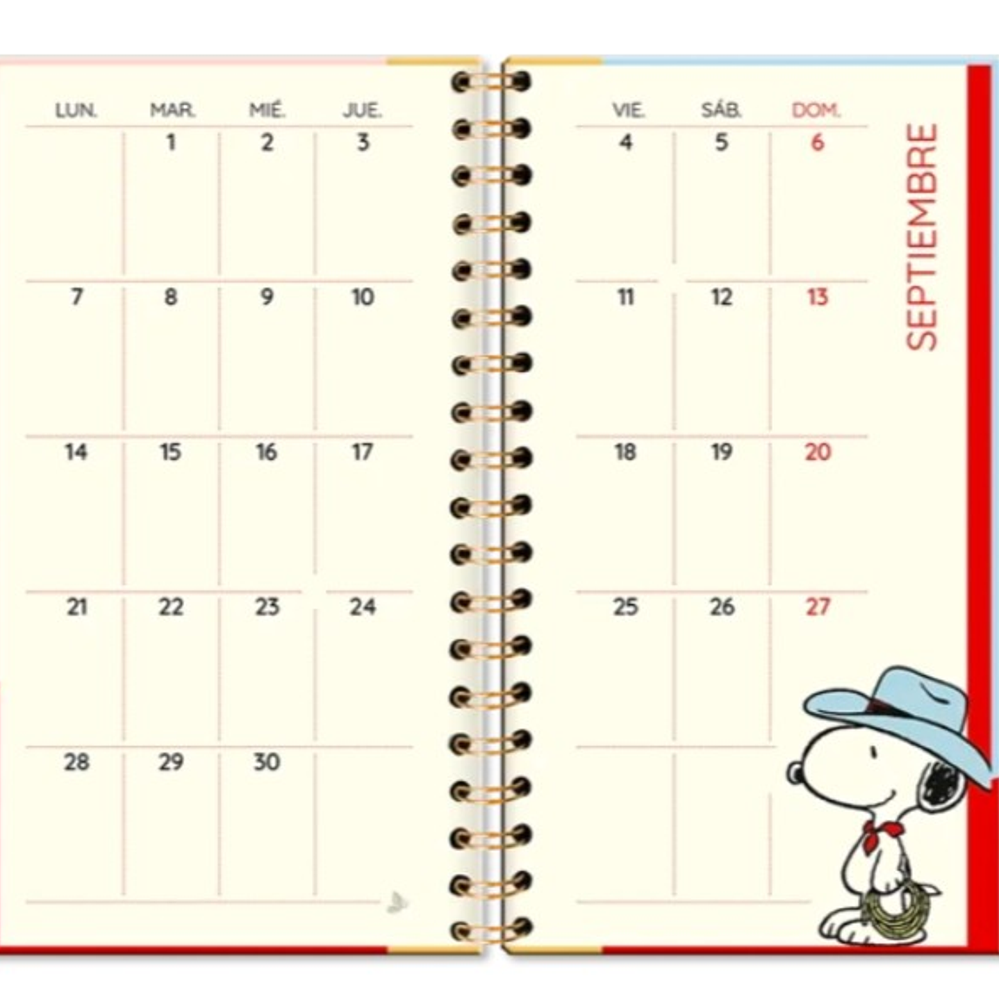 Agenda Snoopy tipo Chequera 3
