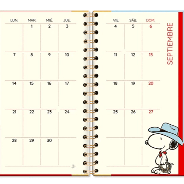 Agenda Snoopy tipo Chequera 3