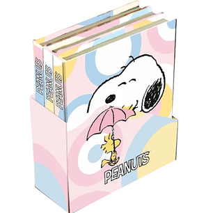 Set Mini Libretas Snoopy color pastel