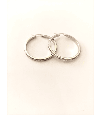 Argolla con cristales color plata 