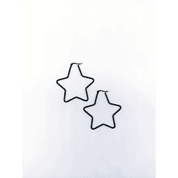 Argolla color negro de estrella mediana