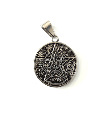 Colgante de tetragramaton plateado