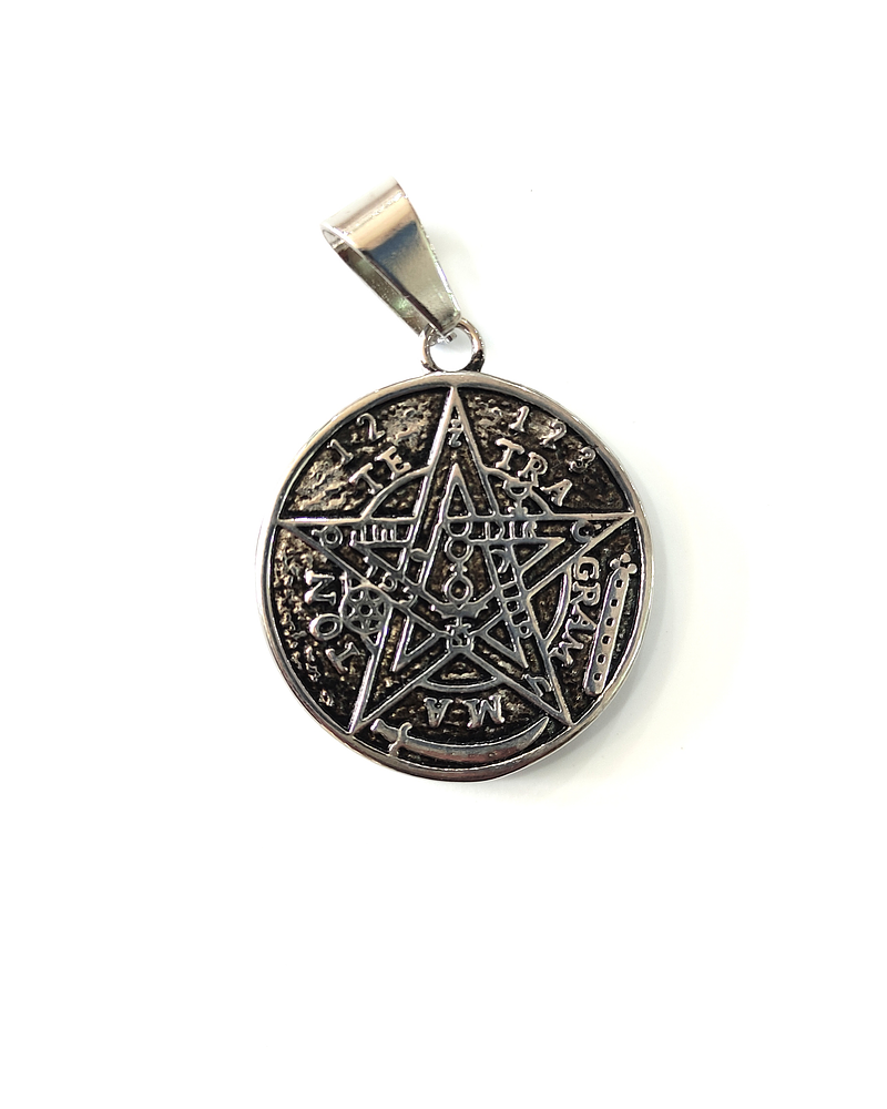 Colgante de tetragramaton plateado