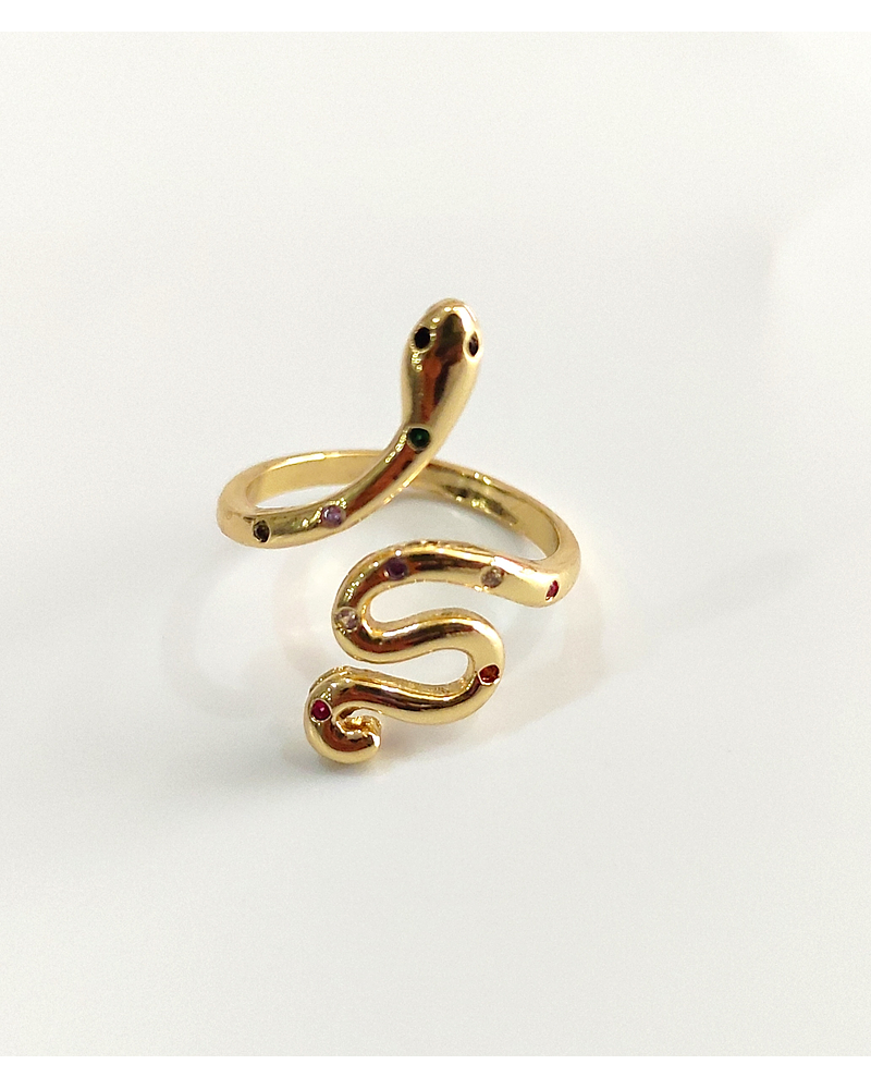 Anillo ajustable de serpiente 