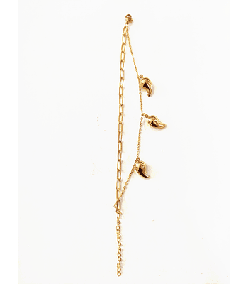 Pulsera doble cadena gotas de lluvia