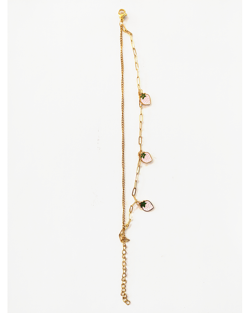 Pulsera doble cadena de frutillas