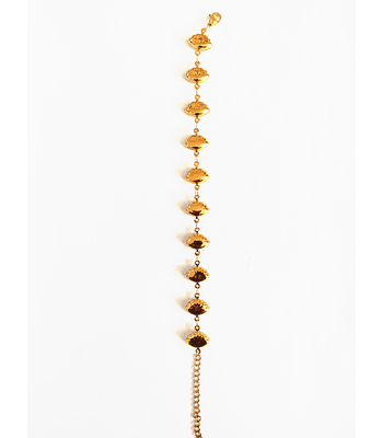 Pulsera dorada de acero 