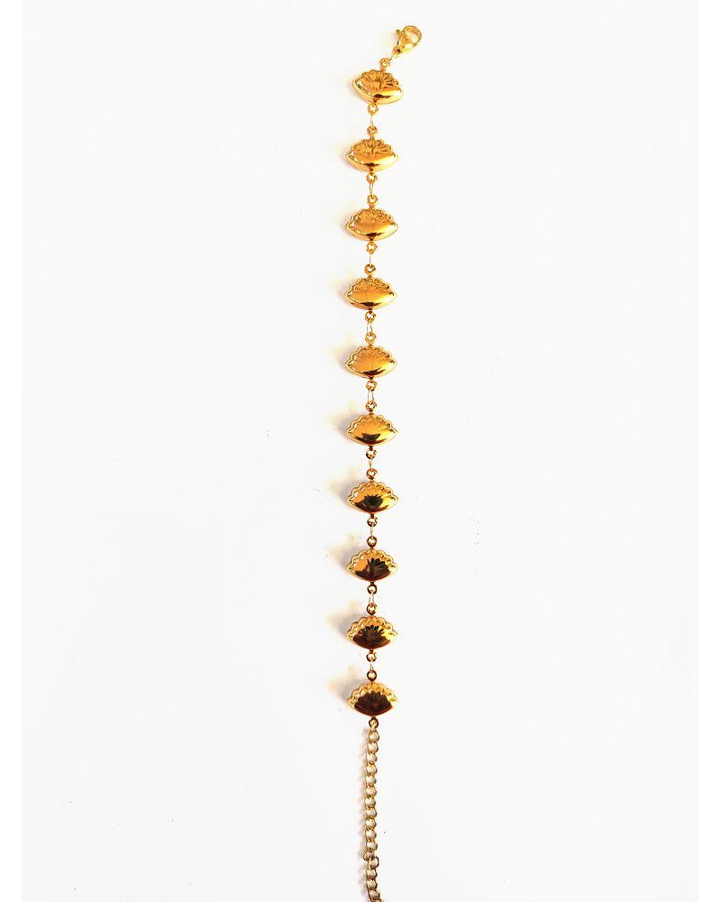 Pulsera dorada de acero 