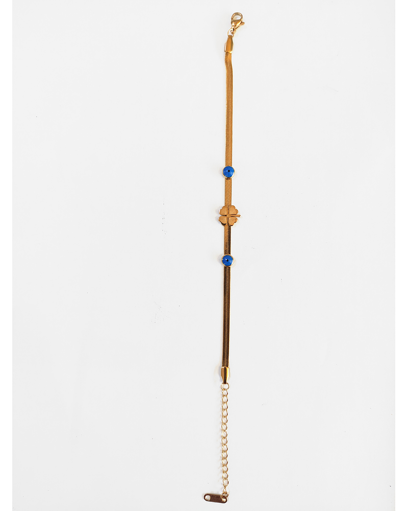 pulsera de trébol lisa