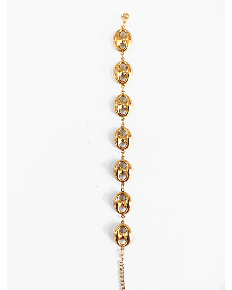 Pulsera de acero dorada