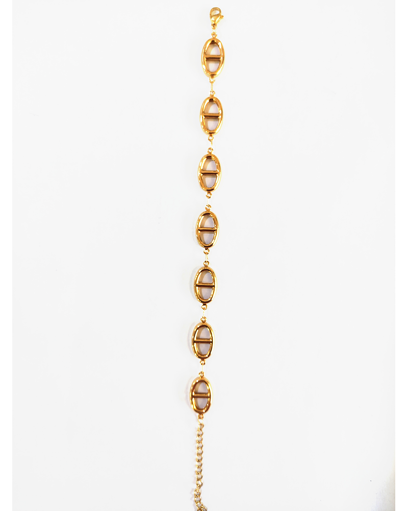 Pulsera de acero dorada