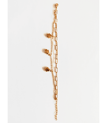 Pulsera doble cadena de Mano de Fátima 