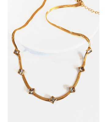 Collar estilo cinta Dorado 