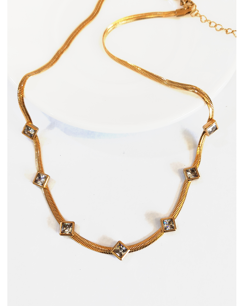 Collar estilo cinta Dorado 