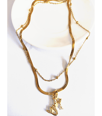 Collar doble cadena de sirena