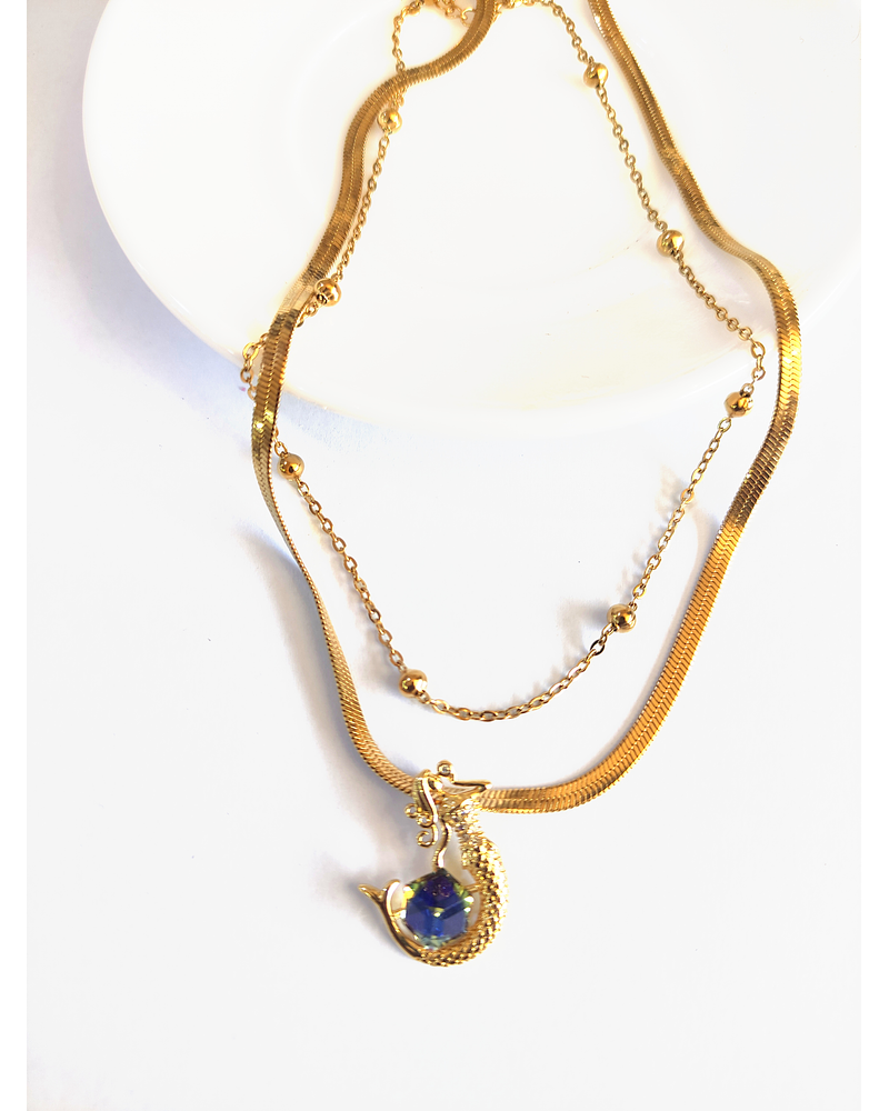 Collar doble cadena de sirena