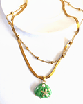 Collar doble cadena de concha marina