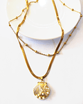 Collar doble cadena de concha marina