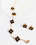 Conjunto de pulsera y aros de Trébol