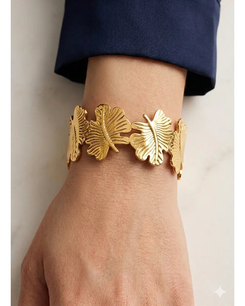 Brazalete ancho en acero 