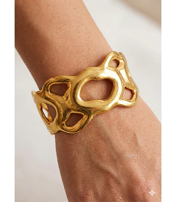 Brazalete ancho en acero 