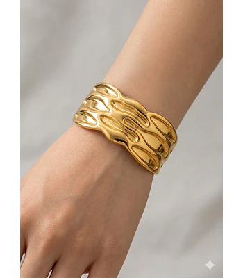 Brazalete ancho en acero 