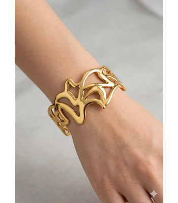 Brazalete ancho en acero 