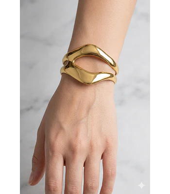 Brazalete ancho en acero 