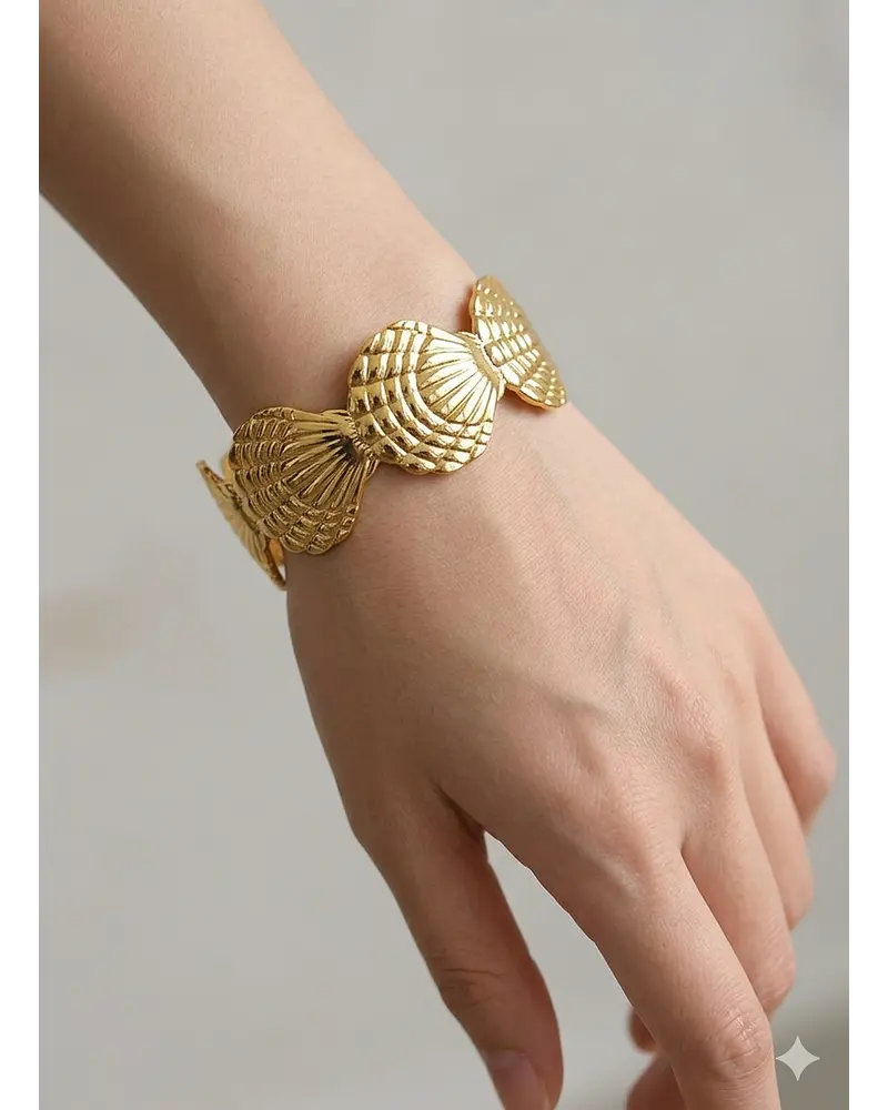 Brazalete ancho en acero 