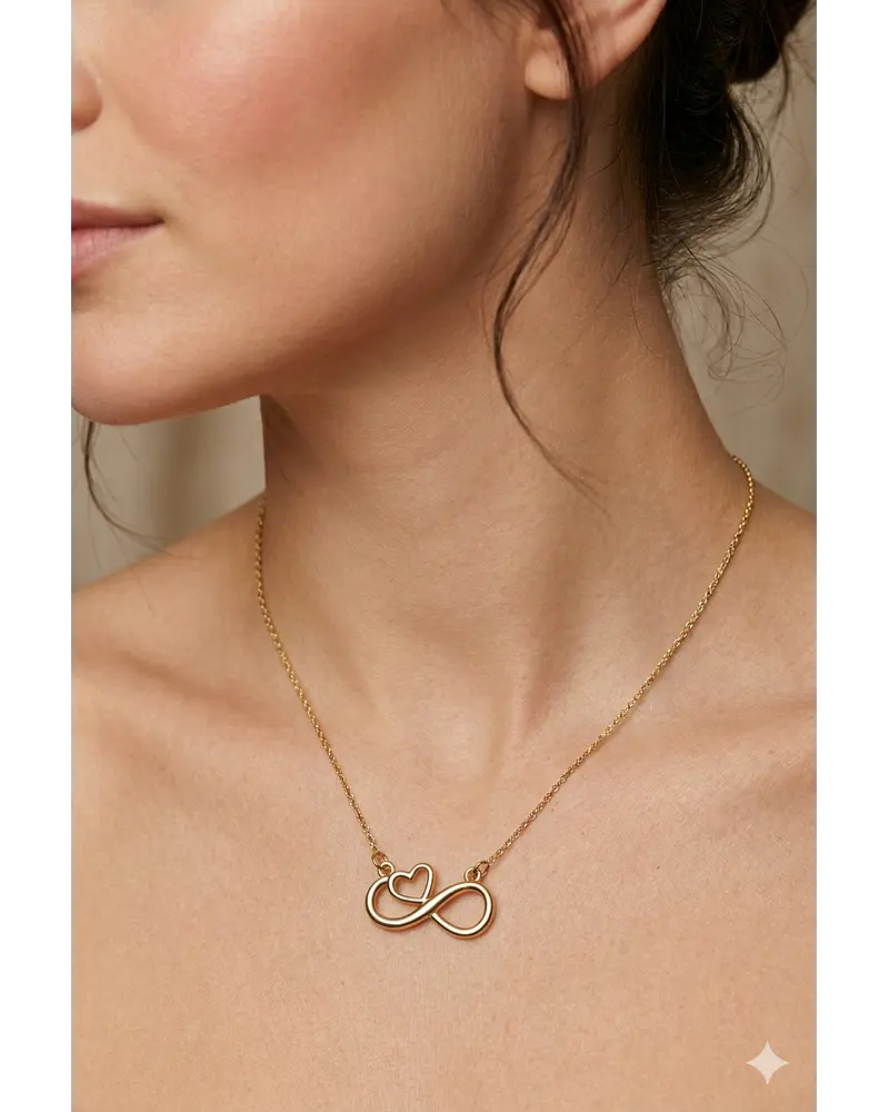Collar de acero dorado 