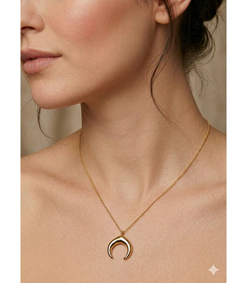 Collar de acero dorado 