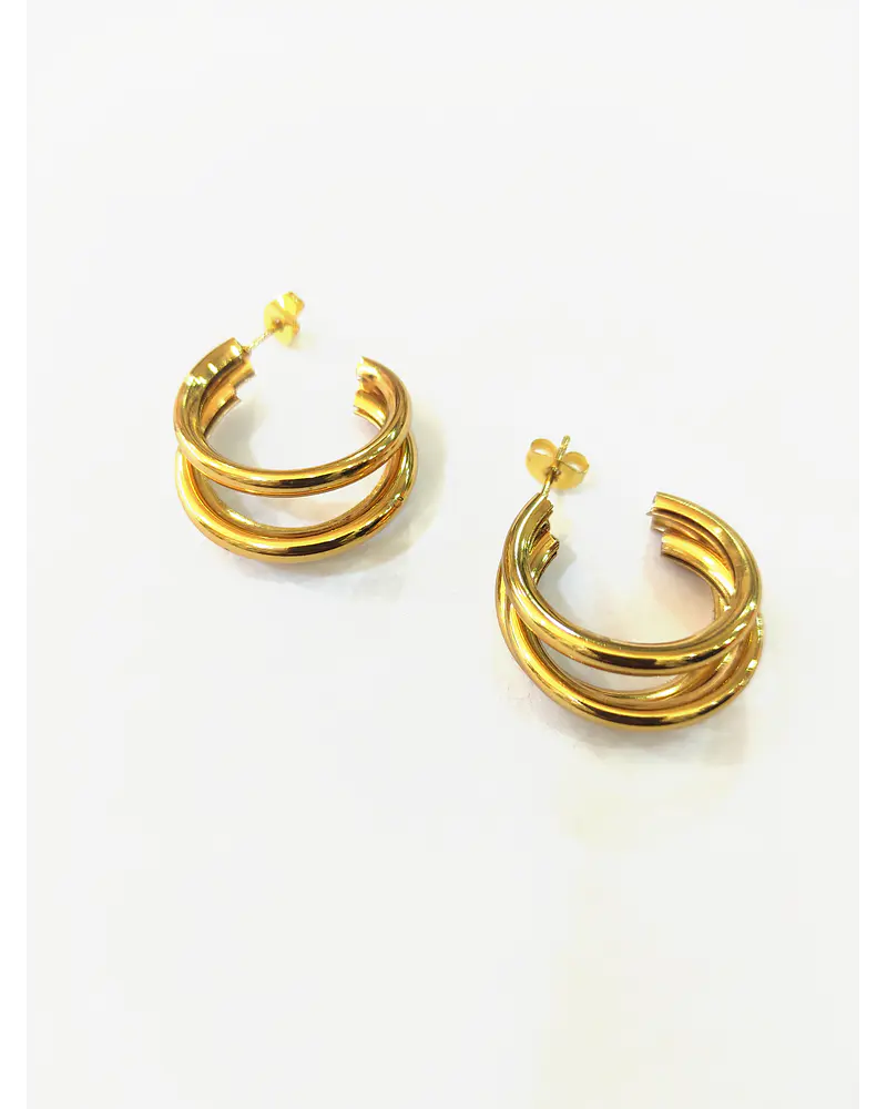 Aros de acero dorado  