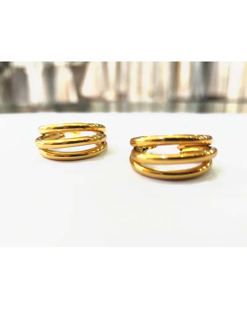 Aros de acero dorado  
