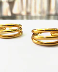 Aros de acero dorado  